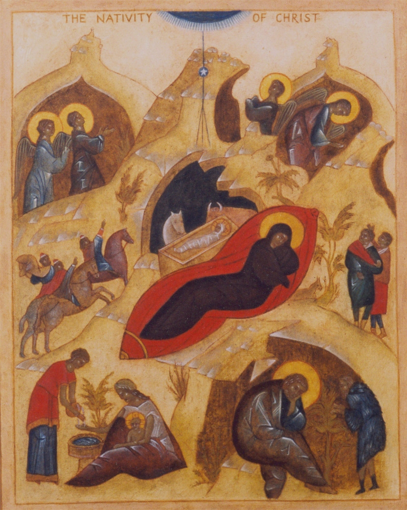 Religious icon: The Nativity of the Lord 